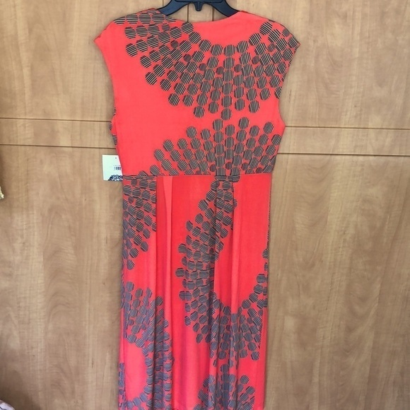 DONNA Morgan Ladies Dress Orange Print, Size 14 . NWT - Picture 7 of 9